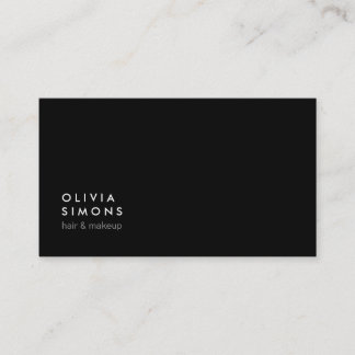 Black Minimalist Business Cards