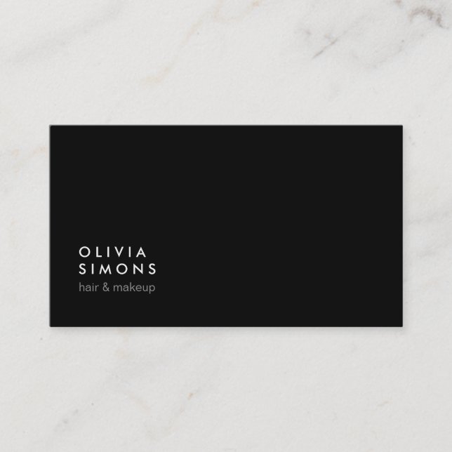 Black Minimalist Business Cards (Front)