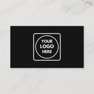 Black Minimalist Card   Custom Corporate Logo 