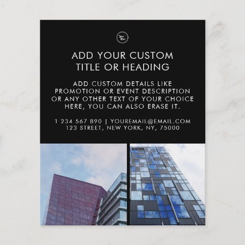Black Minimalist Custom Business Logo 2 Photo Flyer