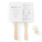 Black Minimalist Dainty Script Wedding Program