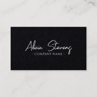 Black minimalist elegant modern business card