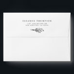 Black Minimalist Floral Bouquet Wedding Envelope<br><div class="desc">Add a floral accent to your invitations and card with these customizable envelopes. It features a minimalist floral bouquet and classic typography. These floral wedding envelopes will also be perfect for other events.</div>