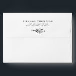 Black Minimalist Floral Bouquet Wedding Envelope<br><div class="desc">Add a floral accent to your invitations and card with these customizable envelopes. It features a minimalist floral bouquet and classic typography. These floral wedding envelopes will also be perfect for other events.</div>
