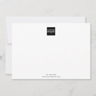 Black Minimalist Logo Simple Note Card
