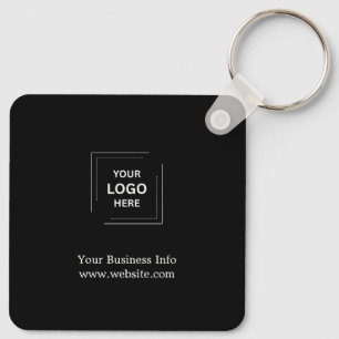 Black Minimalist Modern Business Promotional Keychain