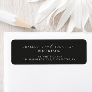 Black Minimalist Modern Elegant Label
