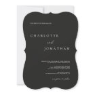 Black Minimalist Modern Elegant Wedding