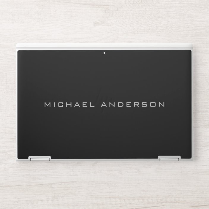 Black Minimalist Modern HP Laptop Skin | Zazzle.com