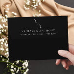 Black Minimalist Monogram Modern Wedding Envelope<br><div class="desc">Create your own monogram personalized wedding envelopes. Features your custom names and return address in modern typography alongside elegant chic initials.</div>