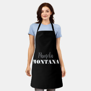Black Minimalist Personal Modern Apron