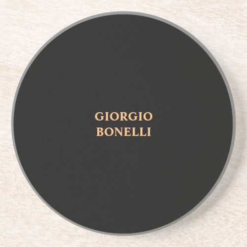 Black Minimalist Personal Modern Coaster