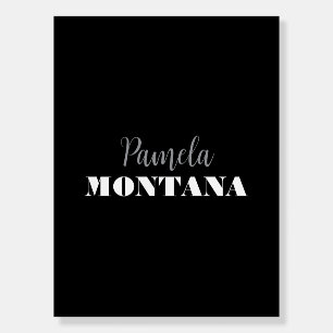 Black Minimalist Personal Modern Foam Board