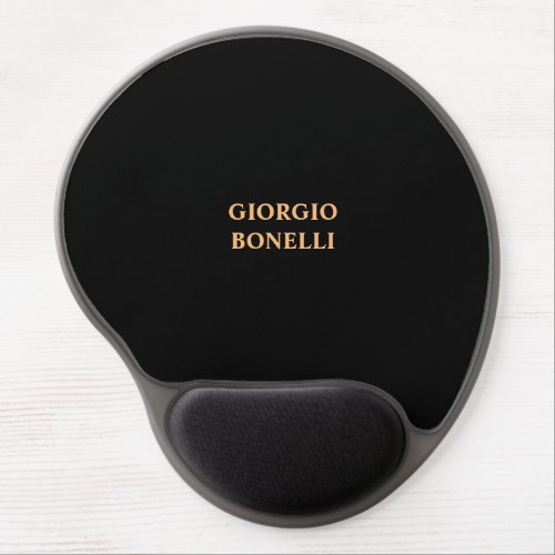 Black Minimalist Personal Modern Gel Mouse Pad