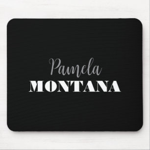 Black Minimalist Personal Modern Mouse Pad