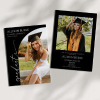 Black Minimalist Photo Arch Graduation Party