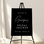 Black Minimalist Script Bridal Shower Welcome Foam Board<br><div class="desc">This modern,  stylish welcome sign,  featuring black background and custom text would make a wonderful addition to your bridal shower celebration! Easily add your details by clicking on the "personalize" option.</div>