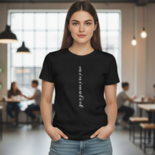 Black minimalist shirt for woman ,minimal shirt