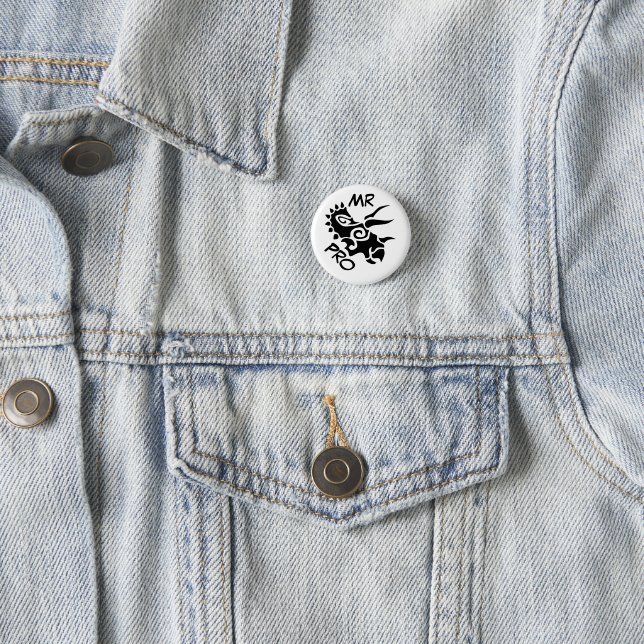 Black Mister Pro Triceratops Skilled Ancient  Button (In Situ)