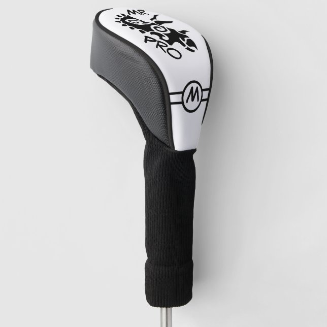 Black Mister Pro Triceratops Skilled Ancient  Golf Head Cover (Angled)