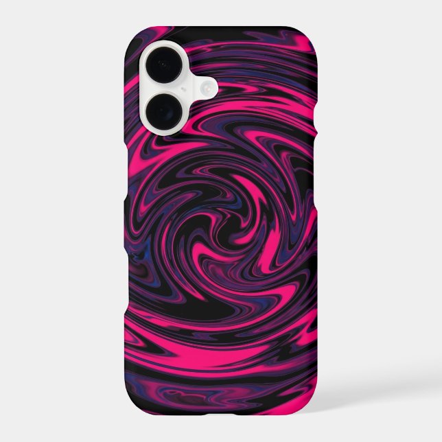 black mixture of colors with pink iPhone case (Back)