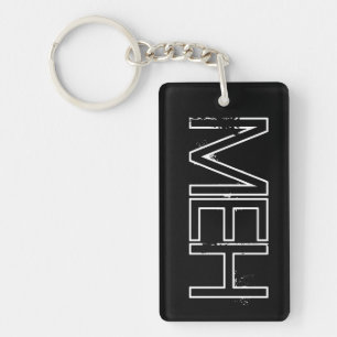 Black MO Monogram Keychain