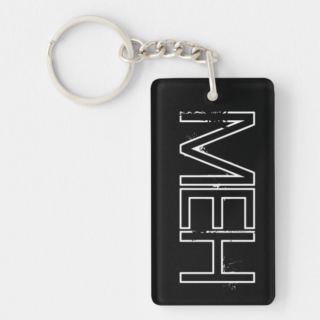 Black MO Monogram Keychain (Front)
