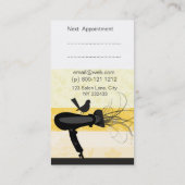 Black Mockingbird Beauty Spa  Hairdryer Appointment Card (Back)
