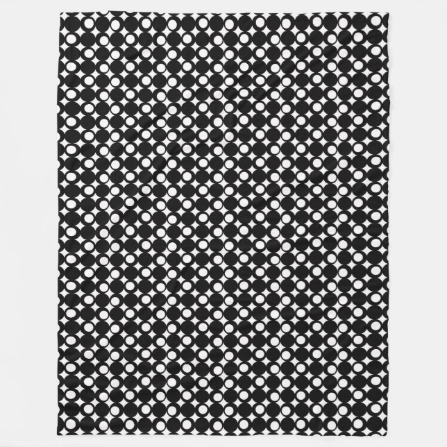 Black Mod Ball Design @ Emporio Moffa Fleece Blanket (Front)
