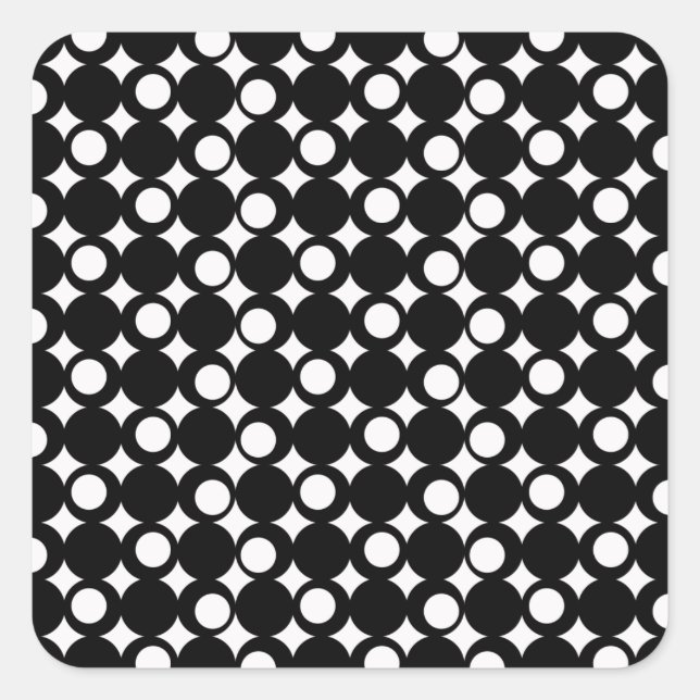 Black Mod Ball Design @ Emporio Moffa Square Sticker (Front)