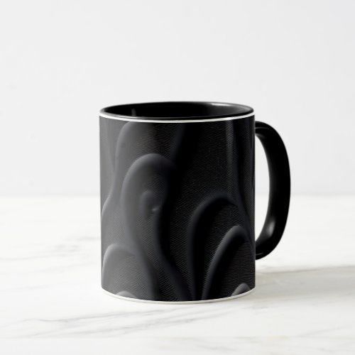 Black modern and fantasy texture Coffee Mugs