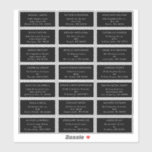 Black Modern Bold Wedding Guest Address Sticker<br><div class="desc">Introducing our Black Modern Bold Wedding Guest Address Sticker design, a true representation of modern minimalism and elegance. With its unique blend of creative and chic design elements, this design is perfect for those seeking a polished and bold aesthetic on their special day. Our chic off-set typography adds a touch...</div>