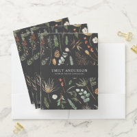 black modern botanical elegant contemporary