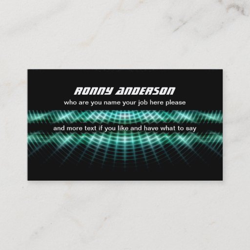 Customizable black modern business card