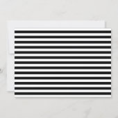 Black Modern Calligraphy Striped Recipe Card (Back)