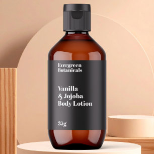 Black Modern Cosmetics Bottle Label