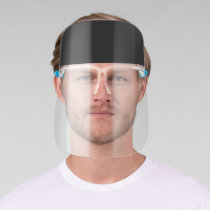 Black Modern COVID 19 Corona Virus Face Shield