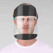 Black Modern COVID 19 Corona Virus Face Shield