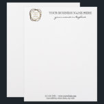 Black Modern Elegant Custom Business Logo    Letterhead<br><div class="desc">Customize this modern elegant script business letterhead paper for the perfect design for your business needs. The stylish black script can be easily edited. Add your logo and fit it to the size you like. Delete the letters from any of the spaces you want to leave blank. Add name, address,...</div>