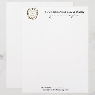 Black Modern Elegant Custom Business Logo    Letterhead