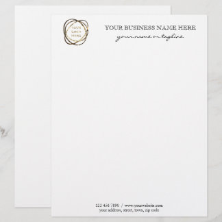 Black Modern Elegant Custom Business Logo    Letterhead