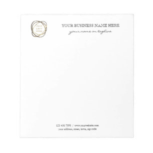 Black Modern Elegant Custom Business Logo    Notepad