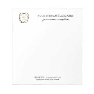 Black Modern Elegant Custom Business Logo    Notepad