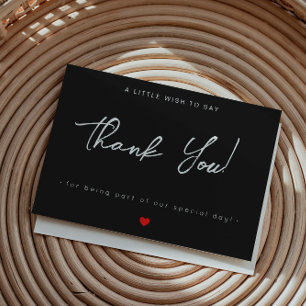 Black Modern Flat Business Thank You Card
