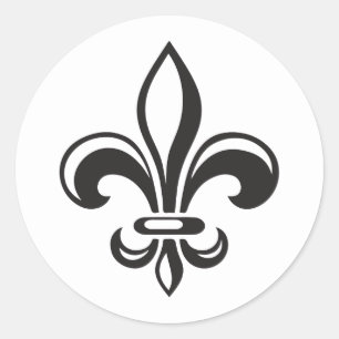 Black Modern French Fleur de lis Sticker x20