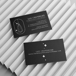 Black Modern Furniture Decoration Chandelier Lamp Business Card