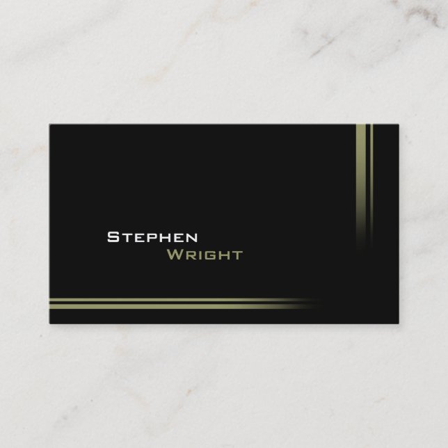 Black Modern Gradient Color Business card (Front)