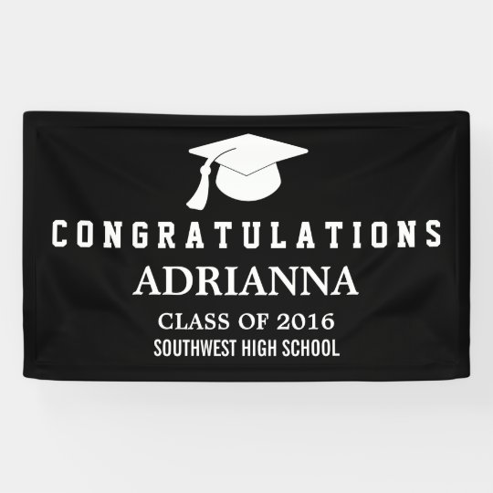 black modern graduation hat
