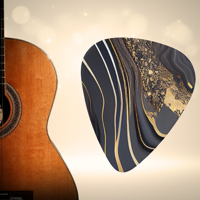 Black Modern Linear Guitar Pick (Creator Uploaded)