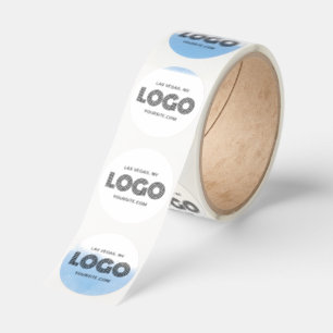 Black Modern Logo Promo Classic Round Sticker